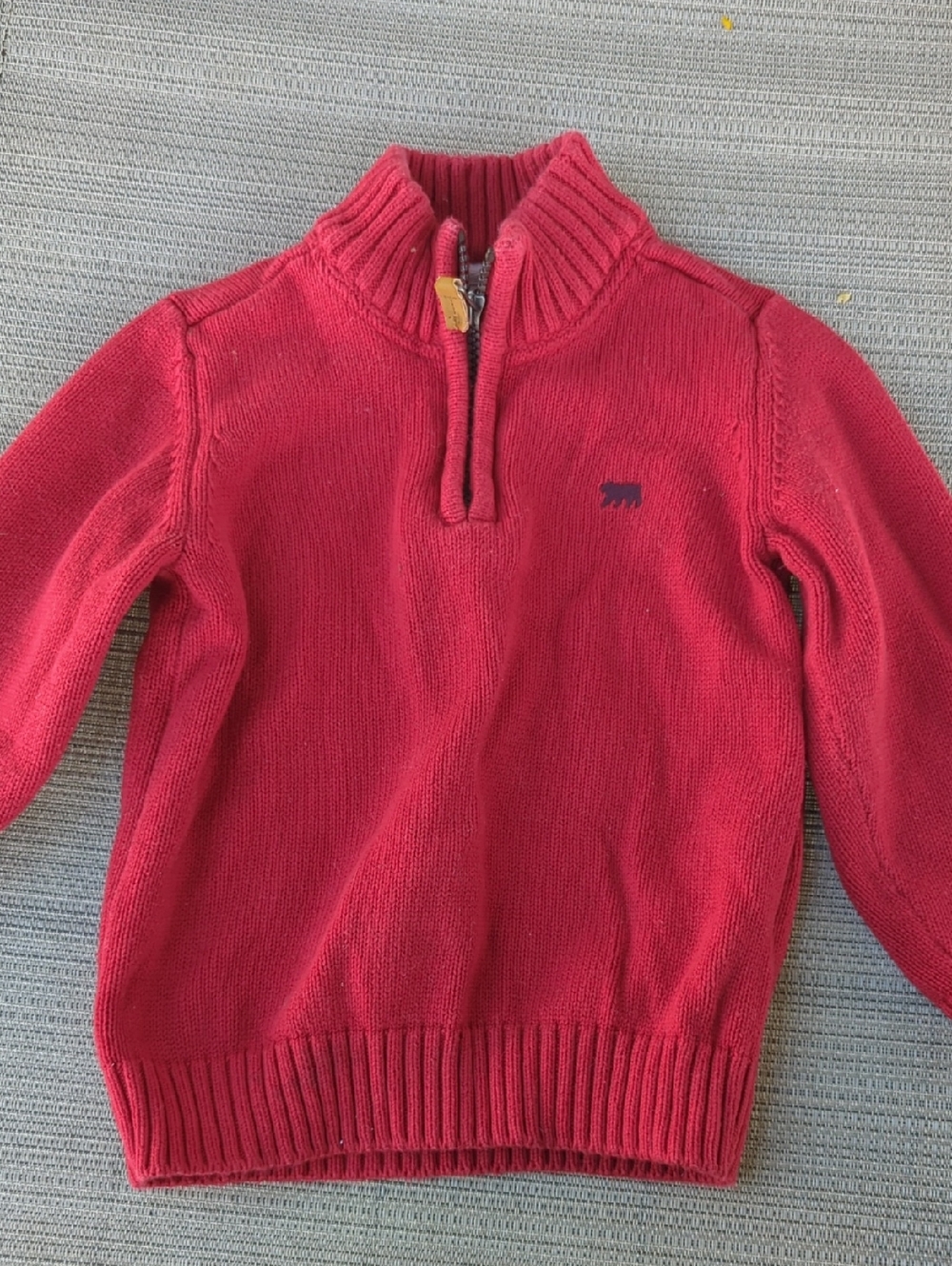 Red Half-Zip Knit Sweater 3T Carter's